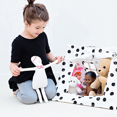 THE MINI TENT - BLACK DOTS