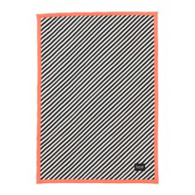 BLANKET BLACK STRIPE QUILTED - NEON